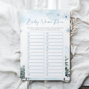 Name Race Baby Showkarte