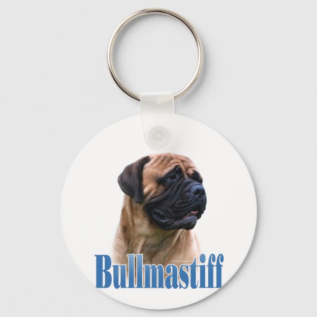 Name Red Bullmastiff Schlüsselanhänger (Vorderseite)