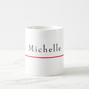 Name Retro Klassisches Elegantes Schlicht Einfache Kaffeetasse
