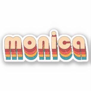 Name Retro Monica Aufkleber