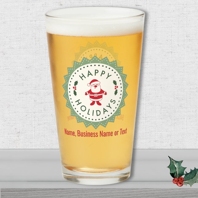 Name, Retro Sternexplosion Happy Holidays, 16oz. P Glas (Von Creator hochgeladen)