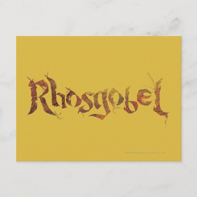 Name Rhosgobel Postkarte (Vorderseite)