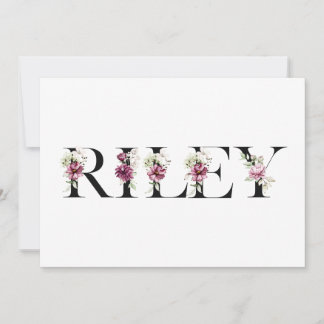 Name Riley Einladung