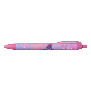 Name-rosa/lila Galaxieunicorn-Stift Kugelschreiber
