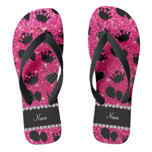 Name Rose Rosa Glitzer Kronen Ballons Kuchen Flip Flops