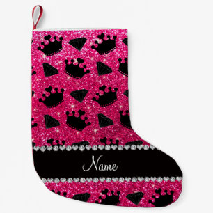Name Rose Rosa Glitzer Prinzessin Kronen Diamanten Kleiner Weihnachtsstrumpf
