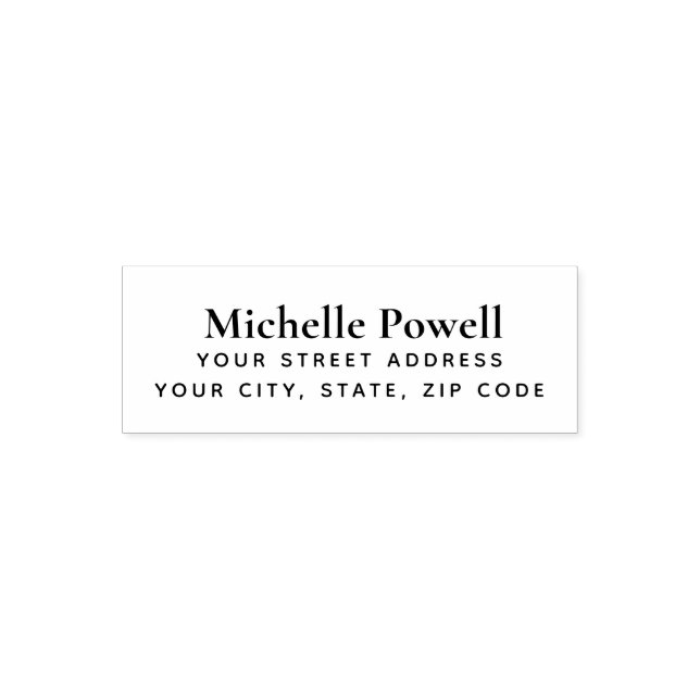 Name Rücksendeadresse Self Inking Serif Schriftart Permastempel (Design)