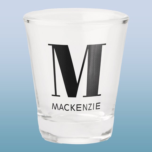 Name Schnapsglas (Monogram name modern personalized shot glass)