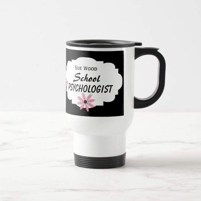 Name-Schulpsychologe-Tasse Reisebecher (Rechts)