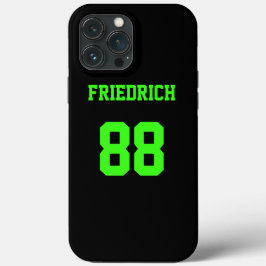 Name Schwarz und Neon Green Jersey Case-Mate iPhone Hülle