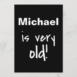 Name Sehr alt Wende 40 Black Birthday Einladung