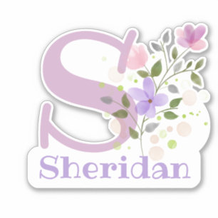Name Sheridan mit dem Letter-S-Sticker-Ausschnitt Aufkleber