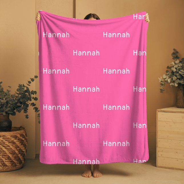 Name Sherpa Blanket Rosa Personalisiertes Mädchen Fleecedecke (Von Creator hochgeladen)