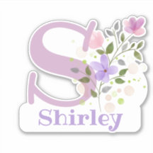 Name Shirley mit dem Letter S Sticker Cut Out