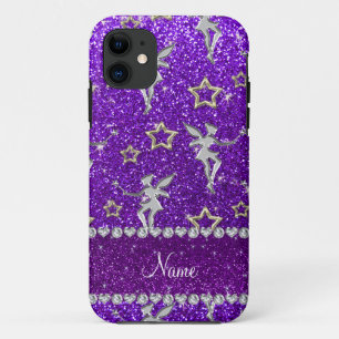 Name Silbermärchen Goldsterne Indigo lila Glitzer Case-Mate iPhone Hülle