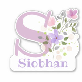 Name Siobhan mit dem Letter S Sticker Cut-Out