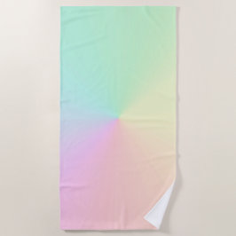 Name Skripttext Med Gradient Ombre Rainbow Strandtuch