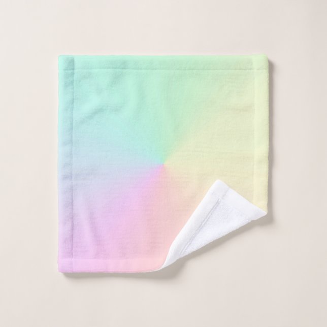 Name Skripttext Med Gradient Ombre Rainbow Waschlappen (Waschlappen)