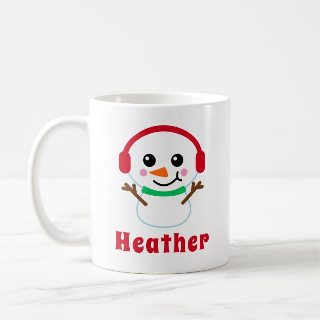 Name Snowman Kaffeetasse (Links)