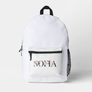 Name Sofia. Bedruckter Rucksack