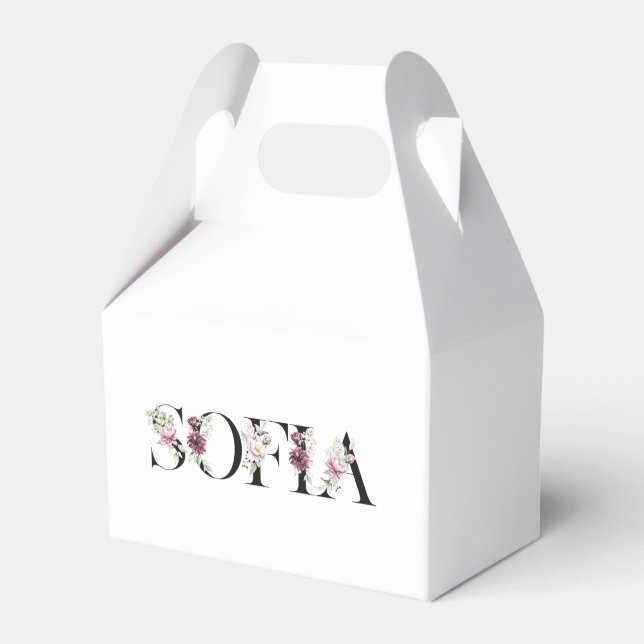 Name Sofia. Geschenkschachtel (Vorderseite)