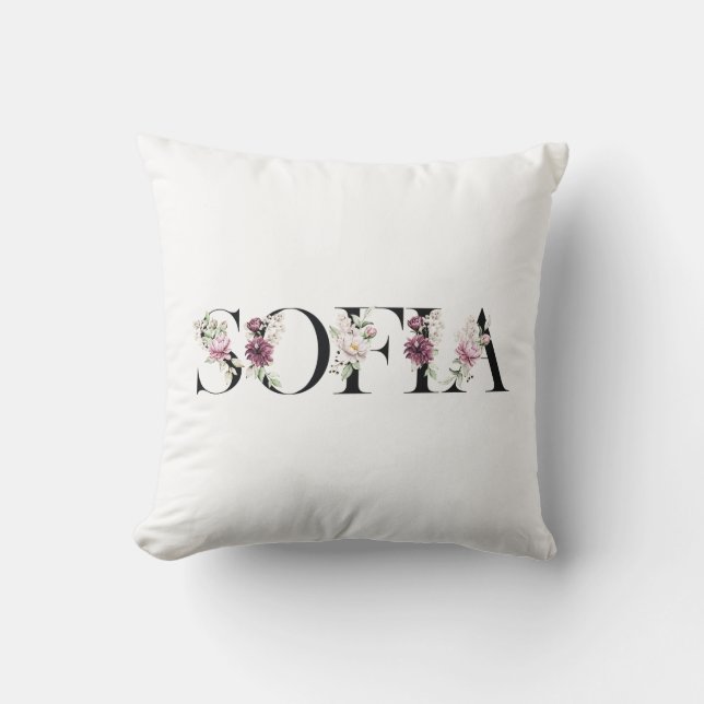 Name Sofia. Mein Name ist Sofia Kissen (Vorderseite)