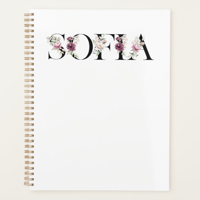 Name Sofia.Mein Name ist Sofia. Planer (Vorderseite)