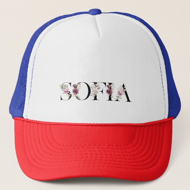 Name Sofia.Mein Name ist Sofia. Truckerkappe (Vorderseite)