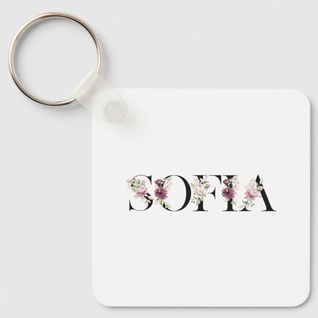 Name Sofia. Schlüsselanhänger (Vorderseite)