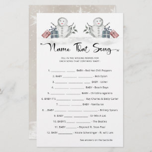 Name Song Snowman Baby Dusche