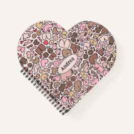 Name Spaß neutrales Brustmuster Notizbuch