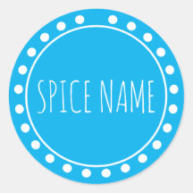 Name Spice Jar Label Aquamarin hinzufügen