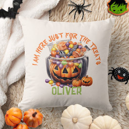 Name Spooky Orange Lila Pumpkin Halloween Leckerei Kissen