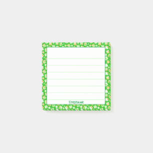 Name:  St Patrick's Green Orange Kleeblatt Pattern Post-it Klebezettel