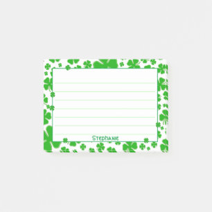 Name:  St Patrick's Green Random Kleeblatt Muster Post-it Klebezettel