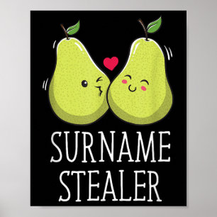 Name Stealer Groom Pun Mann zu sein Joke Weddi Poster