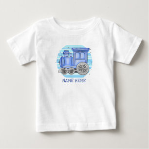 Name Steam Train Motor Baby Bodysuit hinzufügen T-shirt