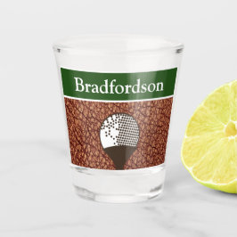 Name Stilvolle Golfers Masculine Brown Imitate Led Schnapsglas