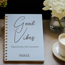 Name, Stilvolle gute Vibes Lt Carolina Blue Spiral