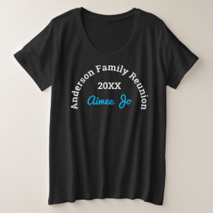 Name Stilvolle passende schwarze Familienzusamm Große Größe T-Shirt