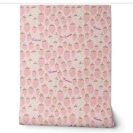 Name Strawberry Pink Weiblich Tapete