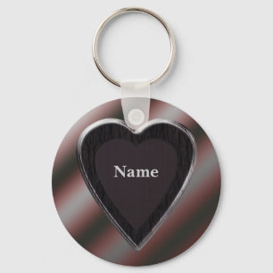 Name Stripes Heart Keychain - Vorlage Schlüsselanhänger