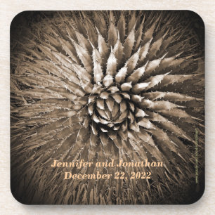 Name, Südwest Agave Sepia Braun Getränkeuntersetzer