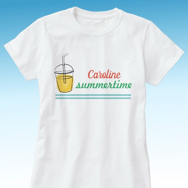 Name Summertime Wiedersehen Basic Womens White T - T-Shirt (Von Creator hochgeladen)