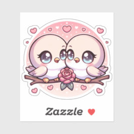 Name: Sweet Lovebirds Aufkleber