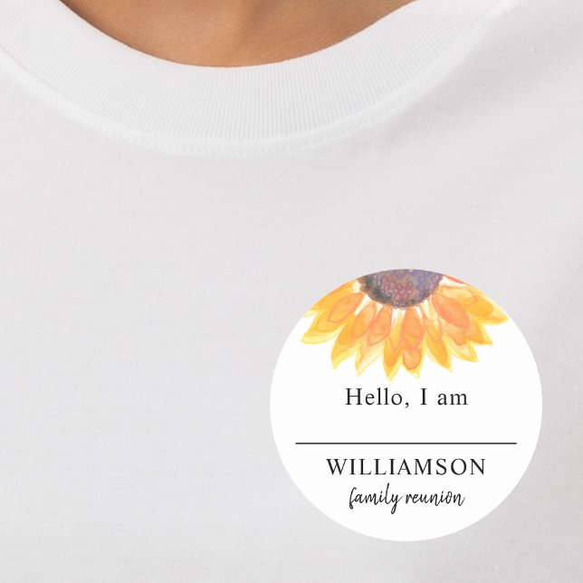 Name-Tag der Wiedersehen der Familie Runder Aufkleber (Von Creator hochgeladen)