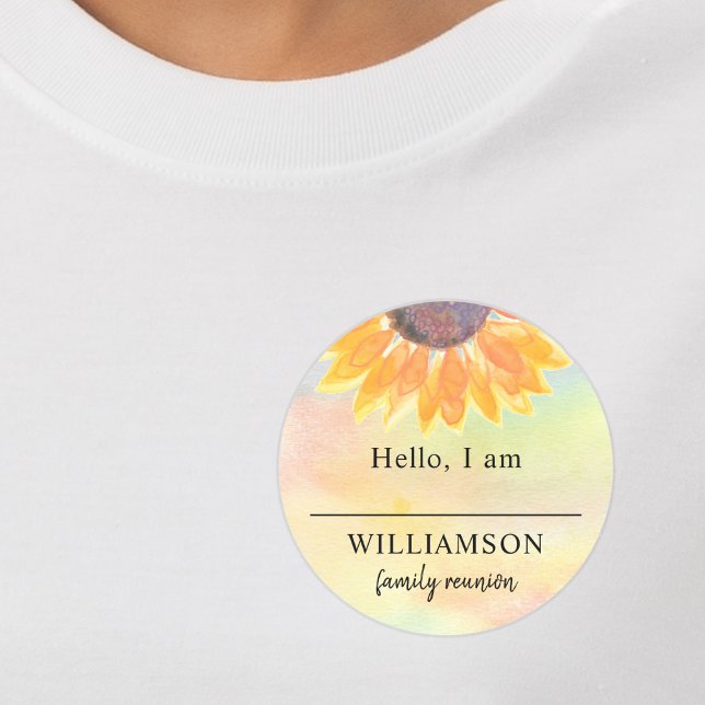 Name-Tag der Wiedersehen der Familie Runder Aufkleber (Von Creator hochgeladen)