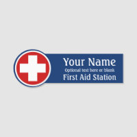 Name-Tag-Erste Hilfe-Cross-Logo-Abzeichen