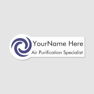 Name Tag for Air Purification Namensschild