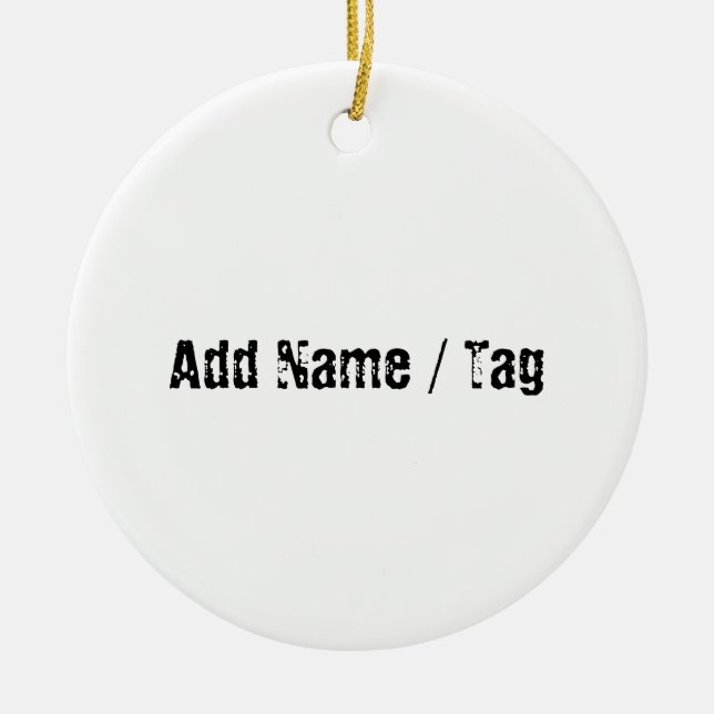 Name-Tag für Hunde Keramik Ornament (Vorne)